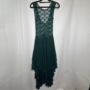 Intimately Free People French‎ Court Assymetrical Forest Green Lace Dress Fairy